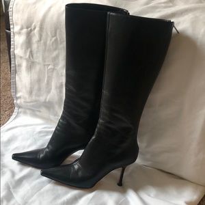 Jimmy Choo black leather boots. 100% authentic